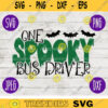 School Teacher Halloween SVG One Spooky Bus Driver svg png jpeg dxf Silhouette Cricut Vinyl Cut File Fall 1291