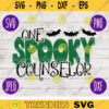School Teacher Halloween SVG One Spooky Counselor svg png jpeg dxf Silhouette Cricut Vinyl Cut File Fall 2308