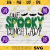 School Teacher Halloween SVG One Spooky Lunch Lady svg png jpeg dxf Silhouette Cricut Vinyl Cut File Fall 2159