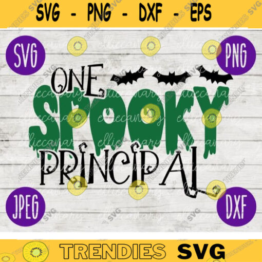 School Teacher Halloween SVG One Spooky Principal svg png jpeg dxf Silhouette Cricut Vinyl Cut File Fall 2528
