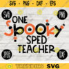 School Teacher Halloween SVG One Spooky SPED Teacher svg png jpeg dxf Silhouette Cricut Vinyl Cut File Fall Special Education 2165