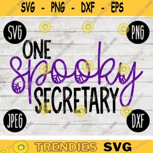 School Teacher Halloween SVG One Spooky Secretary svg png jpeg dxf Silhouette Cricut Vinyl Cut File Fall Special Education 1848