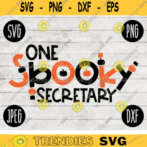 School Teacher Halloween SVG One Spooky Secretary svg png jpeg dxf Silhouette Cricut Vinyl Cut File Fall Special Education 2551