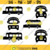 School bus SVG School bus monogram Svg Back to school svg School Svg Clipart School Bus Silhouette Cricut Files svg dxf eps png. .jpg