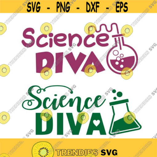 Science Diva School Cuttable Design SVG PNG DXF eps Designs Cameo File Silhouette Design 1510