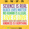 Science Is Real Black Lives Matter Gay Pride Rainbow Flag Lgbt Love Funny Perfect SVG PNG DXF EPS 1