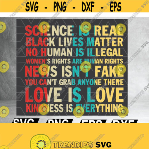 Science Is Real Black Lives Matter LGBT Pride PNG Svg Files for Cricut Png Dxf Epsfile digital Design 150