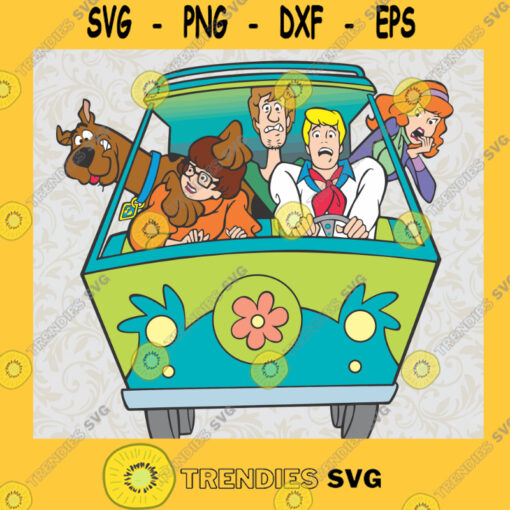 Scooby Doo Driving Car SVG Disney Digital Files Cut Files For Cricut Instant Download Vector Download Print Files
