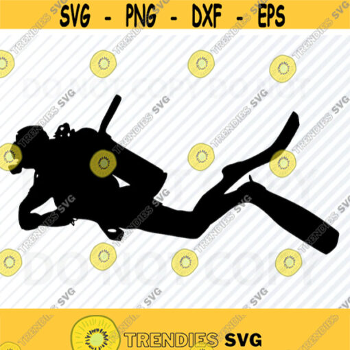 Scuba Diver Svg file for cricut Vector Diver Silhouette Swimming Clipart SVG Eps Scuba diver Png Dxf cnc laser cut files Clip Art Design 474
