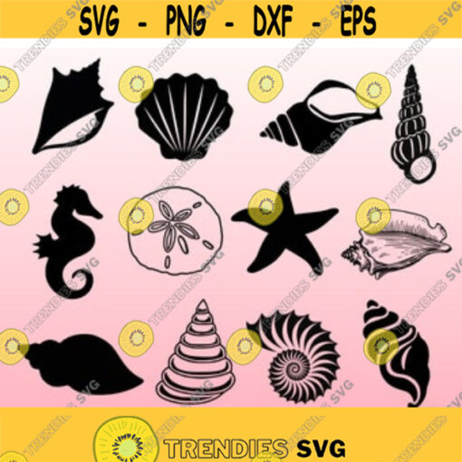 Sea shell bundle svg seashell svg beach svg shell svg seahorse svg starfishsvg shells clipart sea shell cut files Design 10