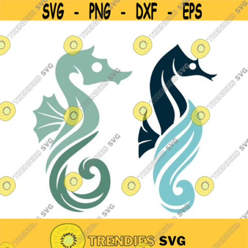 Seahorse Fish Beach Ocean Cuttable Design SVG PNG DXF eps Designs Cameo File Silhouette Design 537