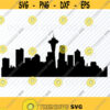 Seattle Skyline SVG Files For Cricut Washington skyline svg Clipart Space Needle silhouette Files Eps Png Dxf Clip Art cityscape Design 105