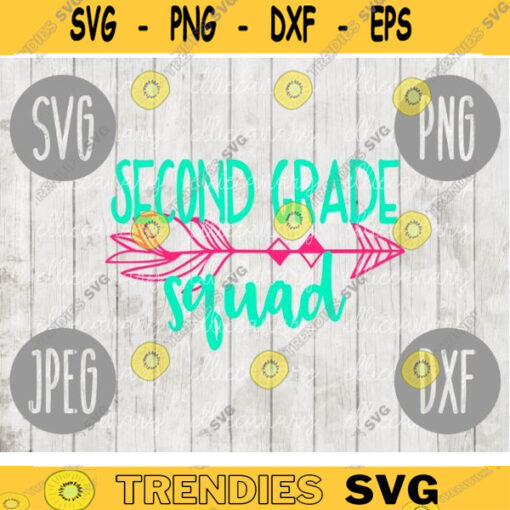 Second Grade Squad svg png jpeg dxf cutting file Commercial Use SVG Back to School Teacher Appreciation Faculty 1742