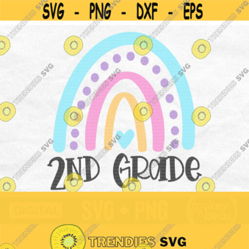 Second Grade Svg 2nd Grade Svg Rainbow Svg Back To School Svg Second Grade Png Sublimation Design School Shirt Svg Teacher Svg Design 741