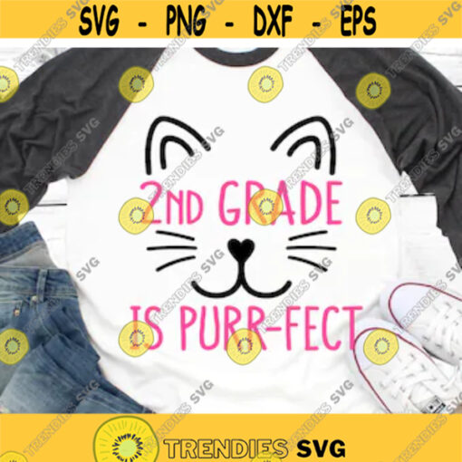 Second Grade is on Point Svg Girl 2nd Grade Back to School Svg Girl Second Grade Shirt School Kids Funny Svg Files for Cricut Png