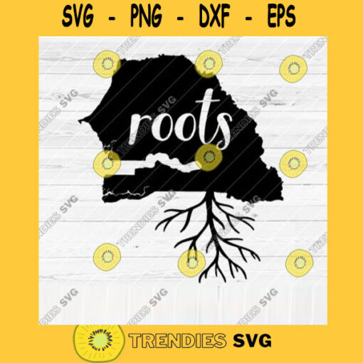 Senegal Roots SVG File Home Native Map Vector SVG Design for Cutting Machine Cut Files for Cricut Silhouette Png Pdf Eps Dxf SVG