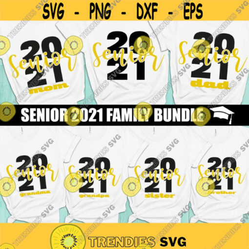 Senior 2021 Family bundle Class of 2021 SVG Graduation 2021 Family digital cut files
