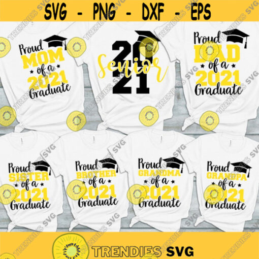 Senior 2021 Family bundle Proud graduate family Class of 2021 SVG Graduation 2021 Family cut files