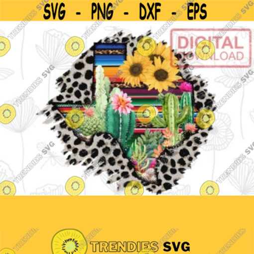 Serape Texas Sunflower Flag Texas Sunflower Serape Pattern Western Cactus Western Digital Download Png Sublimation Instant Download Design 63