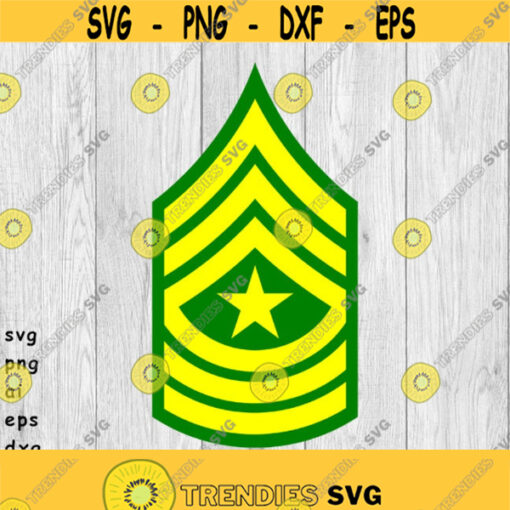 Sergeant Major Army Rank SVG png ai eps dxf files for Auto Decals Vinyl Decals Printing T shirts CNC Cricut cut files and more Design 305