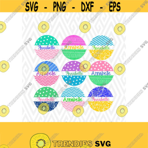 Set of Circle Monograms SVG DXF EPS Ai Png and Pdf Digital Files for Electronic Cutting Machines