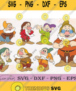 Seven Dwarfs Svg Clipart Png Digital Download Svg Cut Files Svg Clipart Silhouette Svg Cricut Sv