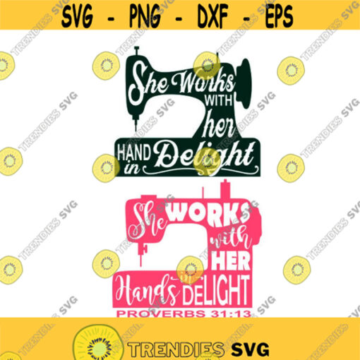 Sewing embroidery machine she works with her hands Cuttable Design SVG PNG DXF eps Designs Cameo File Silhouette Design 1965