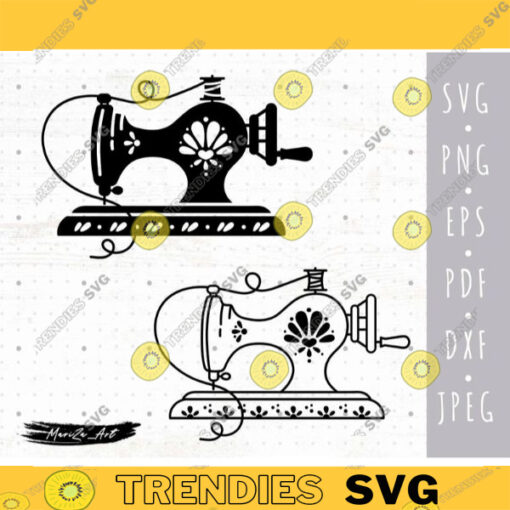 Sewing machine SVG Sewing machine PNG clipart Sewing machine svg files for cricut Sewing silhouette cut file Hobby svg