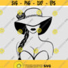 Sexy Woman With Hat and Long Braid SVG PNG EPS File For Cricut Silhouette Cut Files Vector Digital File