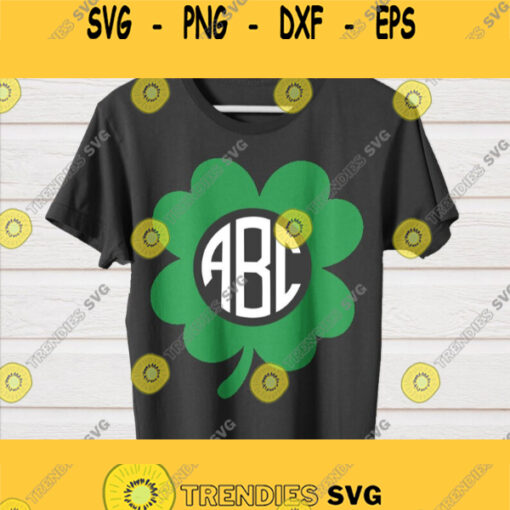 Shamrock SVG St Patricks Monogram svg Saint Patrick39s Day SVG 4 leaf clovershamrock svg Patricks day shirtShamrock vectorvinyl cricut