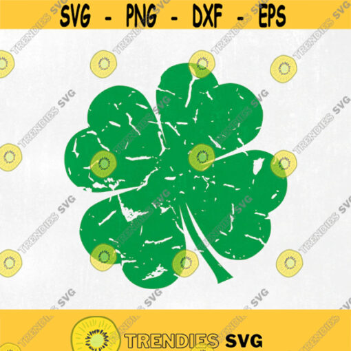 Shamrock svg grunge svg St Patricks Day svg SVG eps dxf clover SVG Digital Download clip art 4 leaf clover svg distressed. Design 121