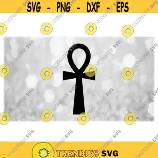 Shape Clipart Black Ankh or Cross with Tear Shaped Loop Egyptian Hieroglyphic Symbol Key to Eternal Life Digital Download SVG PNG Design 1204