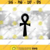 Shape Clipart Black Ankh or Cross with Tear Shaped Loop Egyptian Hieroglyphic Symbol Key to Eternal Life Digital Download SVG PNG Design 1347