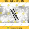 Shape Clipart Black Basic Ladder or Firefighter Rescue Ladder Silhouette for Firemen to Climb to Fight Fires Digital Download SVG PNG Design 1387