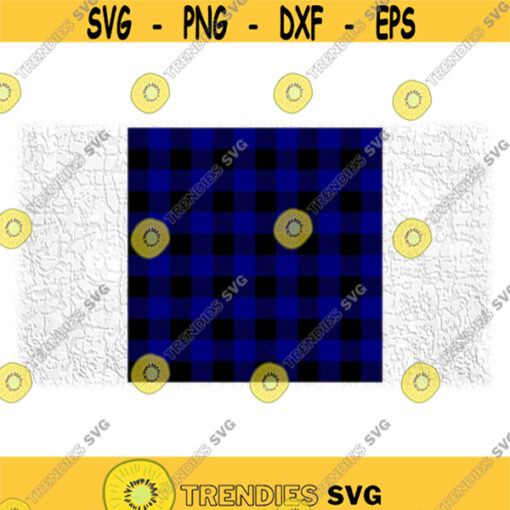 Shape Clipart Black Blue Buffalo Plaid Checks Pattern Background Blue Solid with Black Checkered Overlay Digital Download SVG PNG Design 1476