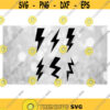 Shape Clipart Black Easy Basic Lightning Bolts Strikes from Thunder Storms or Electricity Voltage Symbols Digital Download SVG PNG Design 503