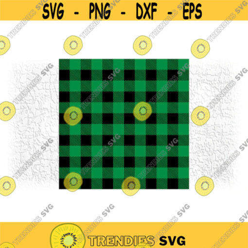 Shape Clipart Black Green Buffalo Plaid Checks Pattern Background Green Solid with Black Checkered Overlay Digital Download SVG PNG Design 1827