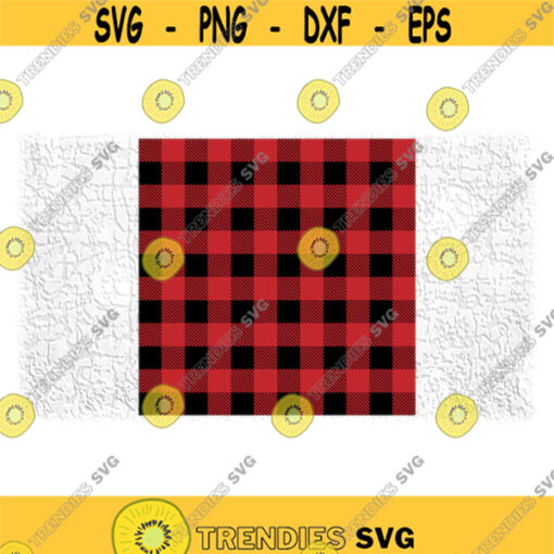 Shape Clipart Black Red Buffalo Plaid Checks Pattern Background Red Solid with Black Checkered Overlay Digital Download SVG PNG Design 1478