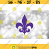 Shape Clipart Easy Fleur De Lis Symbol in Mardi Gras Royal Purple French Royalty New Orleans Louisiana Digital Download SVG PNG Design 1822