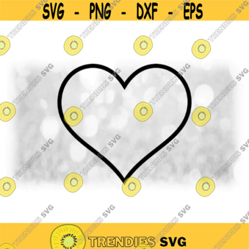 Shape Clipart Large Black Easy Heart Outline or Border for Love or Valentines Change Color w Your Software Digital Download SVG PNG Design 417