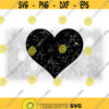 Shape Clipart Large Black Heart in Distressed or Grunge Format for Love or Valentine Change Color Yourself Digital Download SVG PNG Design 619