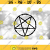 Shape Clipart Large Distressed Black Symbol Upside Down Pentacle Pentagram for Lucifer or Sigil of Baphomet Digital Download SVG PNG Design 1348