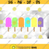 Shape Clipart Large Pastel Colored Popsicles Shapes on Tan Flat Wooden Popsicle Sticks Summer Ice Cream Digital Download SVG PNG Design 1334