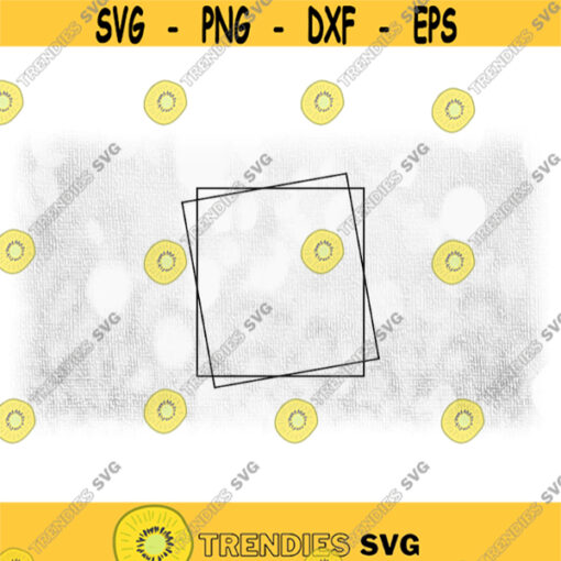 Shape Clipart Simple Easy Black Double Tilted Rectangle Frame Outline for Image Borders Change Color Yourself Digital Download SVG PNG Design 1777