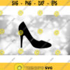 Shape Clipart Simple Easy Black High Heel Stiletto Womens Shoe Silhouetee Change Color with Your Software Digital Download SVG PNG Design 1678