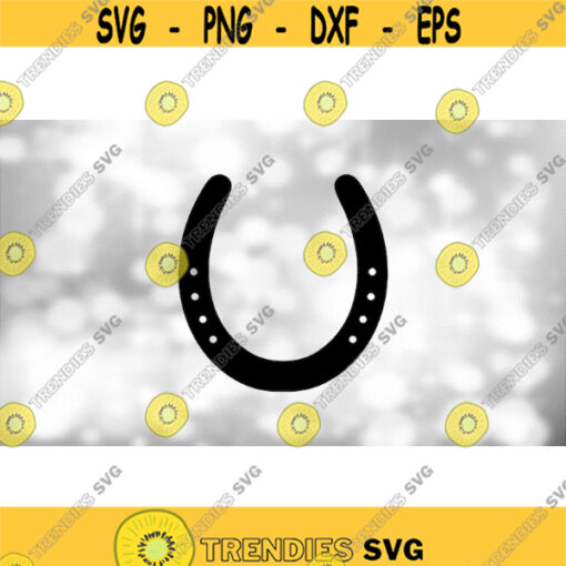 Shape Clipart Simple Easy Black Traditional Horseshoe Silhouette Good Luck Symbol Change Color Yourself Digital Download SVG PNG Design 1272