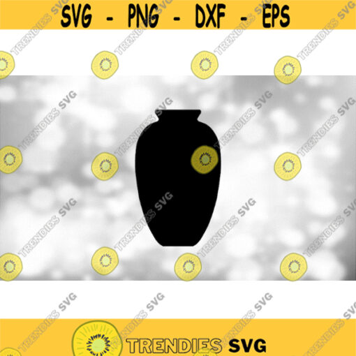 Shape Clipart Simple Easy Black Vase Silhouette Urn Ceramic Jar Change Color with Your Own Software Digital Download SVG PNG Design 1610
