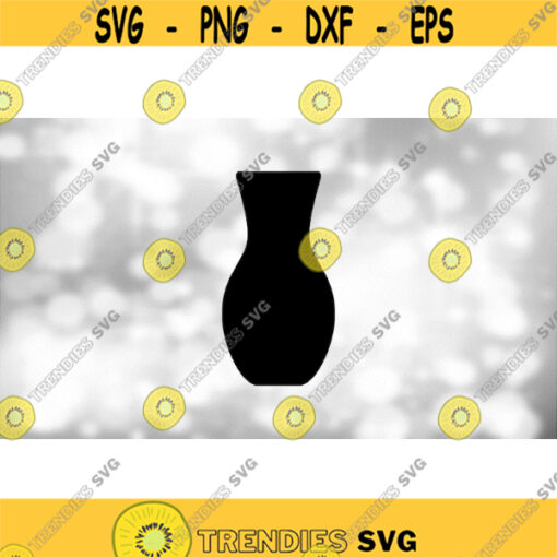 Shape Clipart Simple Easy Black Vase Silhouette Urn Ceramic Jar Change Color with Your Own Software Digital Download SVG PNG Design 1611