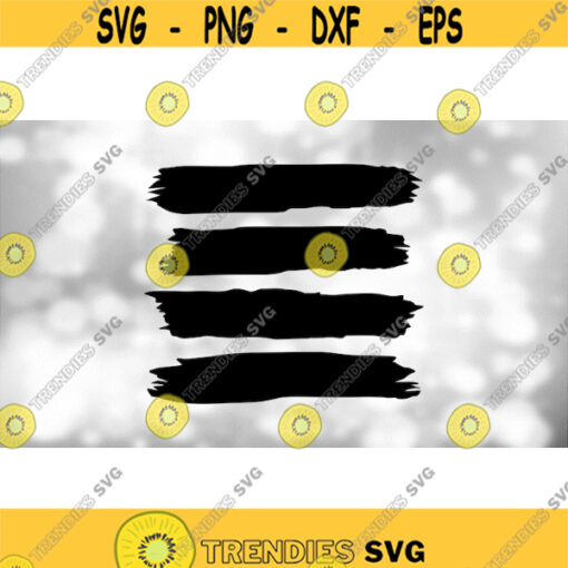 Shape Clipart Value Pack Bundle of 4 Black Paint Swashes or Brush Marks on One Single Sheet You Change Colors Digital Download SVGPNG Design 1507
