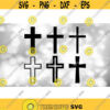 Shape Clipart Value Pack Bundle on One Sheet Black Simple Easy Rectangular Cross or Crucifix for Religion Digital Download SVG PNG Design 1384
